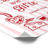 Cards and Gifts Bow Italian Lemons Baby Shower Poster (Ecke)