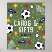 Cards and Gifts Boys Soccer Birthday Sign Poster (Vorne)