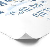 Cards and gifts Christmas village Baby Shower Poster (Ecke)