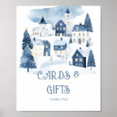 Cards and gifts Christmas village Baby Shower Poster (Vorne)
