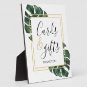 Cards and Gifts Monstera Leaf Wedding Sign  Fotoplatte (Seite)