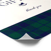 Cards and gifts Preppy Teddy Bear Plaid Poster (Ecke)