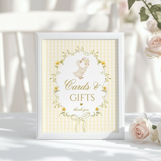 Cards and gifts Silly Goose gender neutral gingham Poster