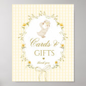 Cards and gifts Silly Goose gender neutral gingham Poster (Vorne)