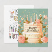 Cards Birthday Feiertagskarte (Vorne/Hinten)