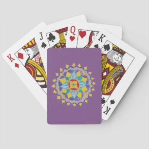 Cards Blue Yellow Mandala spielen Spielkarten