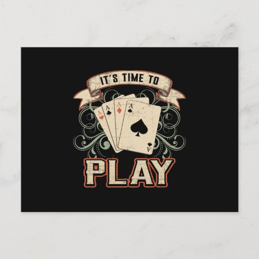 Cards Card Playing Day Poker Ace Casino Game Gift Postkarte (Vorderseite)