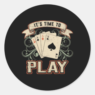 Cards Card Playing Day Poker Ace Casino Game Gift Runder Aufkleber