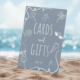 Cards & Gifts Beach Doodle Bridal Shower Sockelschild