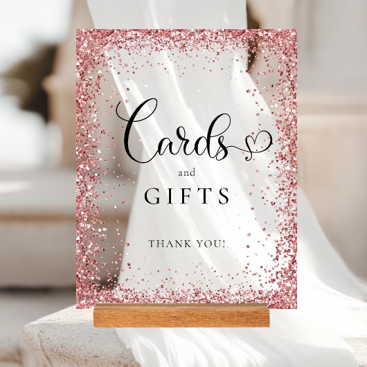 CARDS & GIFTS Copper Glitter Bridal Shower  Acrylschild