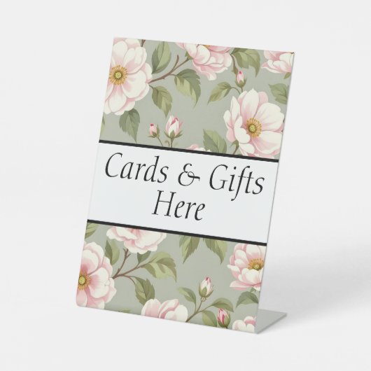 Cards & Gifts here wedding gift table sign Sockelschild (Vorderseite)