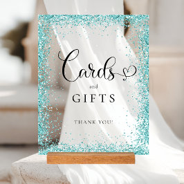 CARDS & GIFTS Mint Glitter Bridal Shower  Acrylschild