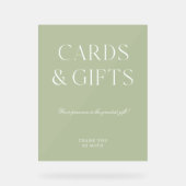 Cards & Gifts Sage Green Wedding Acrylschild (Vorderseite)