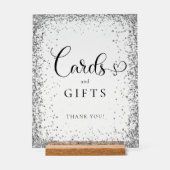 CARDS & GIFTS Silver Glitter Bridal Shower  Acrylschild (Vorderseite)