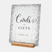 CARDS & GIFTS Silver Glitter Bridal Shower  Acrylschild (Winkel)