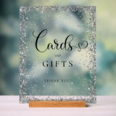 CARDS & GIFTS Silver Glitter Bridal Shower  Acrylschild (Neutral)