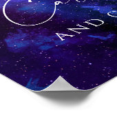 Cards & Gifts Wedding Sign | Galaxy Starry Night Poster (Ecke)