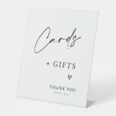 Cards & Gifts Wedding Table Sign Minimalist Sockelschild (Vorderseite)