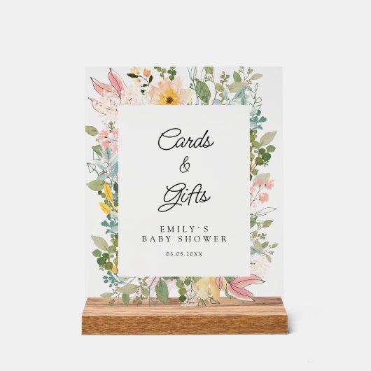 Cards &Gifts! Wildflower Garden Charm Acrylschild (Vorderseite)