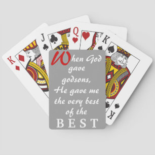 Cards-God Gave Godsons - Red Blue Grey Bkgrnd Spielkarten