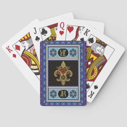 Cards Monogram R One of a kind View notes please Spielkarten (Rückseite)