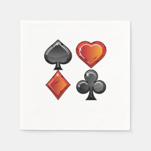 Cards Player Casino Poker Gambling Card Suit Gift Serviette