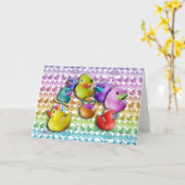 CARDS - Rubber Duckies Pop Art Karte (Gelbe Blume)