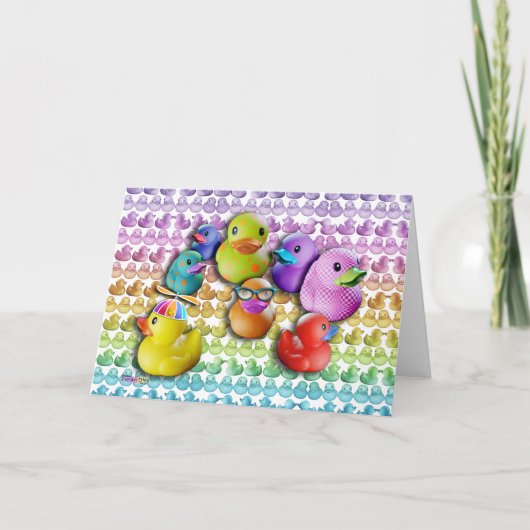 CARDS - Rubber Duckies Pop Art Karte (Vorderseite)