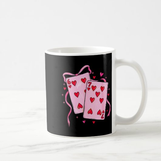 Cards Valentine Meme 6 Coquette Bow Funny Gift Tee Kaffeetasse (Rechts)