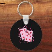 Cards Valentine Meme 6 Coquette Bow Funny Gift Tee Schlüsselanhänger (Vorderseite)