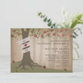 Cardstock Inspiriert Apple Orchard Hochzeit Einladung (Stehend Vorderseite)