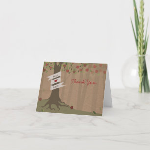 Cardstock Inspiriert Apple Orchard Hochzeit Vielen Dankeskarte