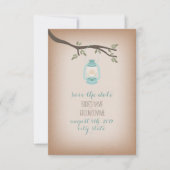 Cardstock Inspiriert Blaue Laterne Save the Date (Vorderseite)