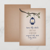 Cardstock Inspiriert Blue Camp Lantern Save the Da Date (Vorne/Hinten)