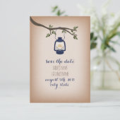 Cardstock Inspiriert Blue Camp Lantern Save the Da Save The Date (Stehend Vorderseite)