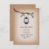 Cardstock Inspiriert Blue Camp Lantern Save the Da Save The Date (Vorne/Hinten)