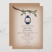 Cardstock Inspiriert Blue Camping Lantern Wedding Einladung (Vorne/Hinten)