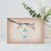 Cardstock Inspiriert Light Blue Lantern UAWG RSVP Karte (Stehend Vorderseite)