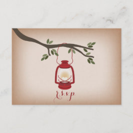 Cardstock Inspiriert Red Camping Lantern UAWG RSVP Karte