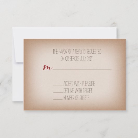 Cardstock Inspiriert Red Camping Lantern UAWG RSVP Karte (Rückseite)