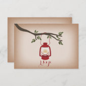 Cardstock Inspiriert Red Camping Lantern UAWG RSVP Karte (Vorne/Hinten)