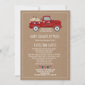 Cardstock Inspiriert Red Truck Baby Dusche per Pos Einladung (Vorderseite)