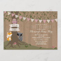 Cardstock Inspiriert Woodland Babydusche - Mädchen