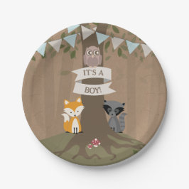 Cardstock Inspiriert Woodland Boy Babydusche Pappteller