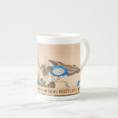 Cardueline Fink und Winde Keibun Matsumo Porzellantasse (Vorderseite Rechts)