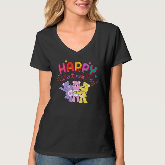 Care Bears Unlock the Magic Happy Valentine's Day T-Shirt (Vorderseite)