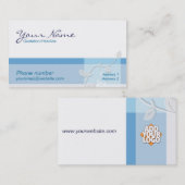 Care Blue Business Card Visitenkarte (Vorne/Hinten)