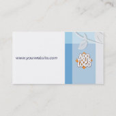 Care Blue Business Card Visitenkarte (Rückseite)