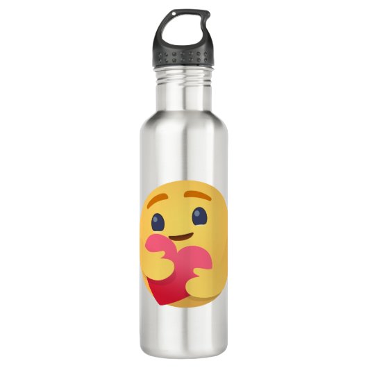 Care Emojis Facebook Edelstahlflasche (Vorderseite)