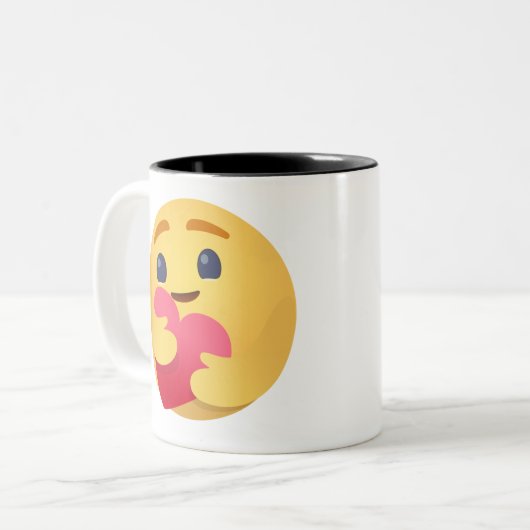 Care Emojis Facebook Zweifarbige Tasse (Vorderseite Links)
